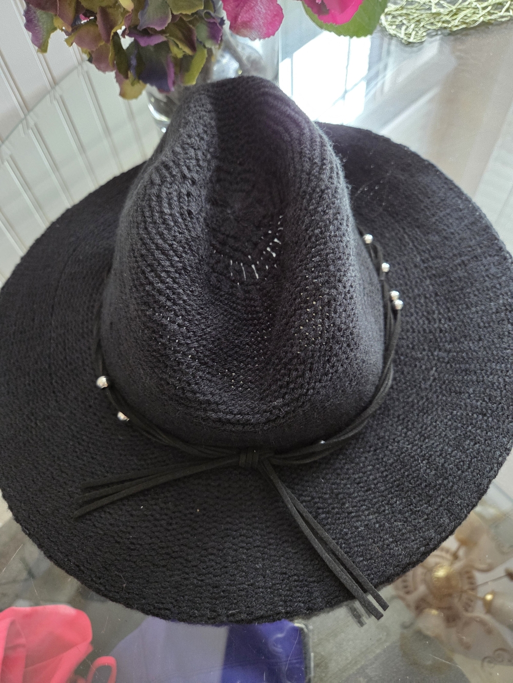 BCBGeneration Black Wide-Brim Hat NWOT One Size